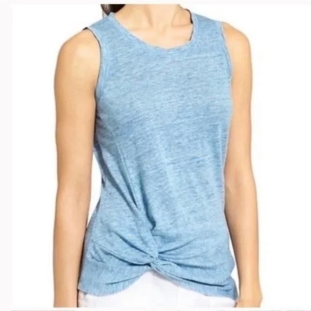Athleta Knot Zephyr Linen Heather Blue
Tank Top S
